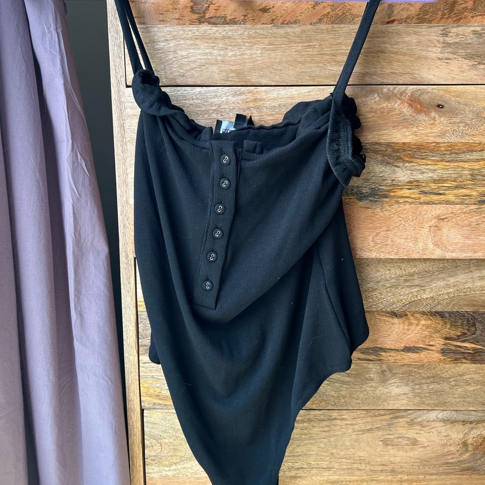 Black Kittenish Bodysuit